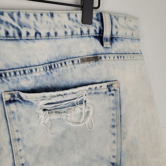 KanCan Monty Ultra High Rise Shorts Distressed Light Blue Size 2XL - Picture 6 of 11